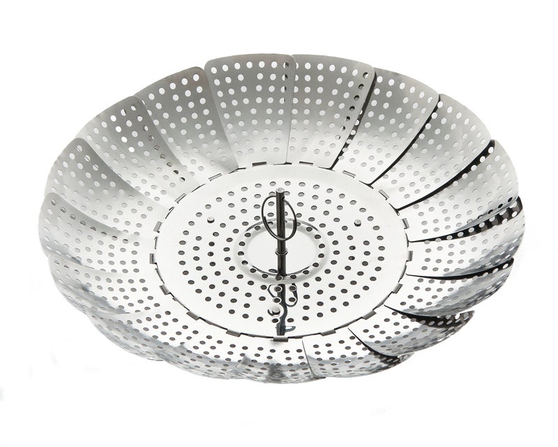 ExcelSteel Foldable Vegetable Steamer, Stainless Steel - Image 1